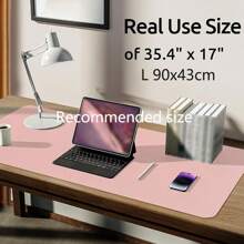 Fates Advanced Napa Texture PU Leather Light Desk Pad Protector, Double Sided Use,Office Desk Mat, Large Mouse Pad, Non-Slip PU Leather Desk Blotter, Laptop Desk Pad, Waterproof Desk Writing Pad For Office And Home(Thickness 1mm)