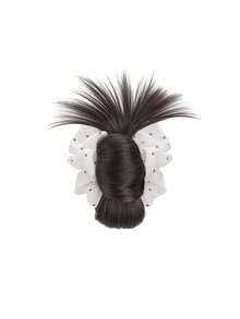 Clip de pelo sintético para mujer, clip de pelo con flor de plumas, clip de pelo para moño bajo, peinado postizo, clip de pelo occipital, clip de pelo de moda otoñal para mujer, accesorios de pelo de otoño, elegante clip de pelo tipo garra, clip de pelo, clip de pelo de disfraz de vacaciones de invierno para mujer - Multicolor - Ver 11