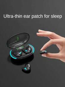 ENC Smart Geräuschunterdrückende hochwertige Mini Ultradünn In-Ear Schlafkopfhörer, geeignet zum Schlafen auf der Seite, Bluetooth Ohrhörer mit LED Smart Power Anzeige, geeignet für Sport, Musik, Gaming, E-Sport Kopfhörer und Lautsprecher mit Mikrofon, hochwertige Geräuschunterdrückung für Anrufe, hochwertiger Stereo-Klang Bluetooth Kopfhörer, geringe Latenz mit langer Akkulaufzeit, geeignet für iOS/Android Handys und andere Bluetooth Geräte, geeignet als Geschenk