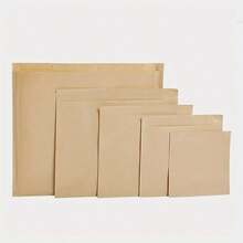 100 Oil Resistant Kraft Paper Bag, Five Sizes, Square, Suitable For Hamburgers, Sandwiches, French Fries, Snacks, Popcorn And Small Gifts, Birthdays, Weddings, Parties, Festivals, Candy And Cookie Gift Packaging Bags, Stores, Shopping Malls