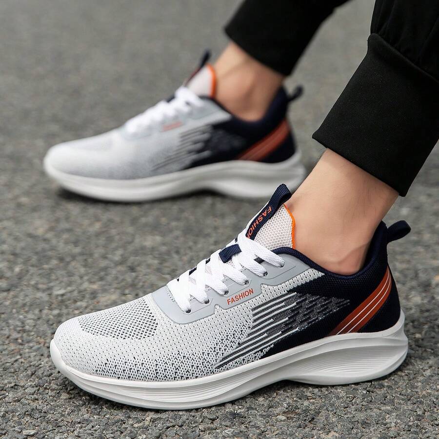 1 par de zapatos para correr ligeros y transpirables para hombres, zapatos cómodos y versátiles para viajes, deportes al aire libre, absorción de impactos, zapatillas para correr, adecuados para tallas pequeñas 38/39 y grandes 45, aptos para adolescentes y estudiantes, zapatos deportivos casuales para uso diario, primavera/verano