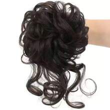 1 chiếc búi tóc xoăn rối, búi tóc giả bằng sợi tổng hợp chịu nhiệt cao, kiểu dáng xõa tự nhiên dành cho phụ nữ, phụ kiện tóc cô dâu, dây buộc tóc đuôi ngựa, phụ kiện đội đầu, dây chun buộc tóc. - Nhiều màu - Xem 10