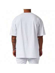 Men's Oversized StreetWea NY New York T-Shirt 100% Cotton From S To Plus Size G3 - 灰色 - 查看 2