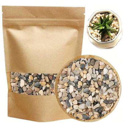 1 pezzo 300g/500g/800g 0,4~0,8cm Sassolini naturali di fiume di colore misto, adatti per piante in vaso, acquari, giardinaggio, riempimento di vasi, succulente, piante d'aria, cactus, muschio