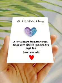 Positive Energy, Emotional Encouragement, Pocket Hug Ombre Heart Design Cards, Home Decor Gifts Suitable Birthday, Wedding, Valentine's Day Party Gifts Friends, Family, Couples 5DS8 - Blue Purple - 查看 4