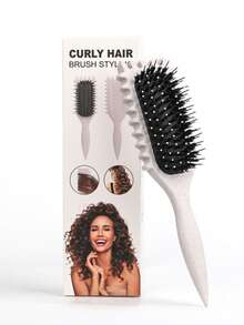 盒装卷发梳，适用于卷发、波浪发和卷曲发 - 顺滑、防毛躁发刷，带清洁工具，轻巧设计，多种颜色，适合干湿发，可吹干，适合家庭、沙龙和旅行造型梳，可轻松塑造卷发并增加卷发丰盈度，Candybrush 出品的发型工具