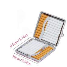 1 Stück kreative Geschenkidee Zigarettenetui aus Leder mit Strass-Automatikfunktion, Zigarettenbox mit Volldiamanten, hält 20 normale Zigaretten