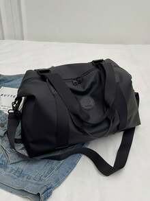 大容量纯色旅行袋，用于收纳防水简约男女旅行包，旅行必需品，度假行李袋，行李箱，旅行包，女士