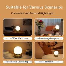 1 件三色可调光台灯，可充电学习台灯，露营台灯便携式 LED 夜灯，适用于学习阅读卧室和宿舍