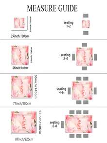 1 块定制矩形花卉桌布，添加您自己的文字，个性化桌布，防油且可擦拭，快速提升客厅氛围，营造舒适的家居氛围，适合婚礼、派对、餐厅、户外、野餐、所有季节和节假日