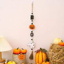 2pcs Halloween Listing Home Party Ghost Festival Decoration Bead String Witch Pumpkin Bat Hanging Accessories
