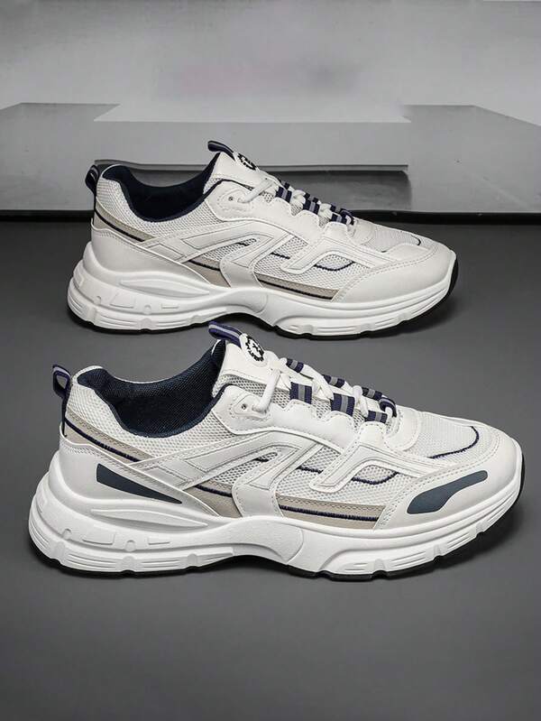 2025 新款男鞋，透气休闲学生跑步旅行运动厚底增高复古运动鞋，2000 年代秋冬风格情人节创意