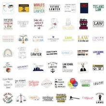 100 张法学院贴纸乙烯基美学贴纸、剪贴簿、日记本、笔记本电脑、保险杠、滑板、水瓶、电脑、手机、卡通、安全帽、汽车贴纸 - 彩色 - 查看 9