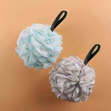 4-Piece Set Of Bath Sponges - Black Dead Skin, High-End Bath Balls, Soft, Durable And Cute Girl Bath Balls, Scrubbing Bath Balls, Loofah Bath Balls, Soft Loofah Bath Balls, Loofah Bath Ball Towels With Drawstring, Bath Sponges, Loofah Bath Towels Suitable For All Skin Types, Suitable For Home And Dormitory Bathrooms, Halloween