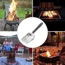 多功能铲、猫砂铲、煤铲、镂空壁炉灰筛金属黑煤铲、壁炉灰筛金属煤铲、壁炉火坑工具、户外烧烤架、耐热壁炉炭铲 - 多色 - 查看 6