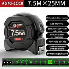 荧光钢卷尺 - 自锁、可伸缩、高精度、加厚、耐磨，适合暗夜工作和测量工作