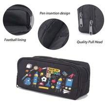 [Large Capacity Oxford Pencil Bag] Portable Pencil Case Cute Cartoon Animal Stationery Bag School Supplies Storage Bag Double-Layer Large Capacity Oxford Pencil Bag Gift Back To School Supplies School Essentials Stationery Supplies Cute Erasable Crystal Blue Gel Pens Utiles Es Bonitos - Multicolor - View 5