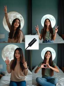 Planet & Moon Projection Lamp, 360° Rotable Decorative Light, Adorable Atmosphere Creator, Portable USB Powered LED Projector For Wall And Ceiling Decor, LED Starry Sky Ambiance Light