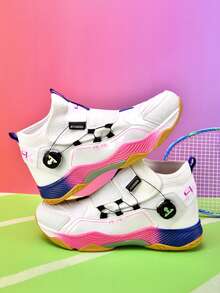 女士羽毛球鞋，系带设计，碳纤维板支撑，超轻透气，防滑耐磨，专业羽毛球比赛及训练鞋，网球鞋