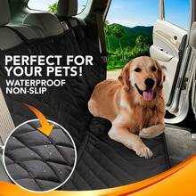 Dog Car Seat Cover Waterproof, Non-Slip, Scratch-Proof & Easy-To-Clean Protector For 60/40 Split Bench Seats In Cars & SUVs, Black, Standard - 135cm Width - Multicolor - View 8