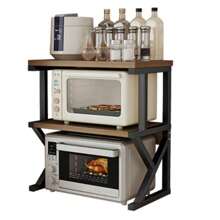 3 Tier Expandable Microwave Oven Rack Stand Storage Holder Kitchen Corner Shelf