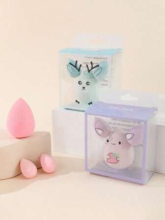 3pcs/Set Soft Sponge Makeup Blender Puff, Dry & Wet Use Cosmetic Tool