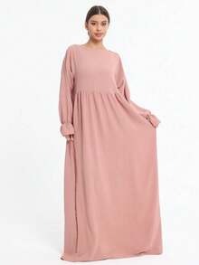 1 chiếc váy maxi trơn màu cho nữ, kiểu áo choàng dài kaftan rộng rãi, thiết kế nghệ thuật, đa năng, phù hợp với mọi mùa, cỡ lớn - Nhiều màu - Xem 14