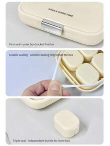 1pc Home Pill Organizer, Weekly 7-Day Portable Pill Box, Large Capacity Medicine Storage Box, Suitable For Storing Daily Vitamins, Fish Oil, Calcium Tablets And Other Supplements; Multi-Sealing, Dust-Proof And Anti-Bacterial, For Fitness, Medication And Health Supplements Sorting And Storage