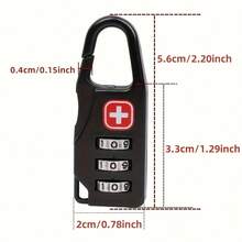 3 Digit Combination Lock-Premium Metal Padlock For Luggage,Gym Lockers & Backpacks,Secure Travel Accessory With Compact Design For School Essentials - Multicolor - View 6