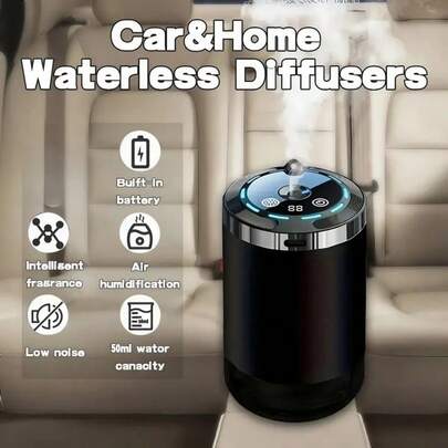 Intelligent Aroma Diffuser Set, Fragrance Mist, Humidifier, 500mAh Rechargeable Lithium Battery, Multiple Modes, Touch Sensor, Multicolor LED Ring Light, Rechargeable, USB Charging, Essential Oil/Fragrance Fragrance Source, Smart Diffuser, Touch Control, Night Light, 3 Modes, Suitable For Home, Car, Office, Bathroom, Oil Diffuser | Modern Diffuser | Touch Screen Control, Diffuser For Home, Office, Car