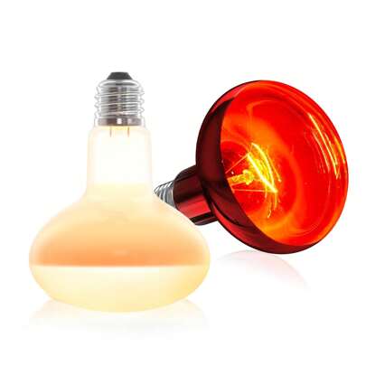 Lâmpada de aquecimento para répteis 100W 220-240V, lâmpada de ponto de aquecimento com luz do dia e infravermelho E27 R80 para répteis, lagartos, tartarugas, filhotes e filhotes