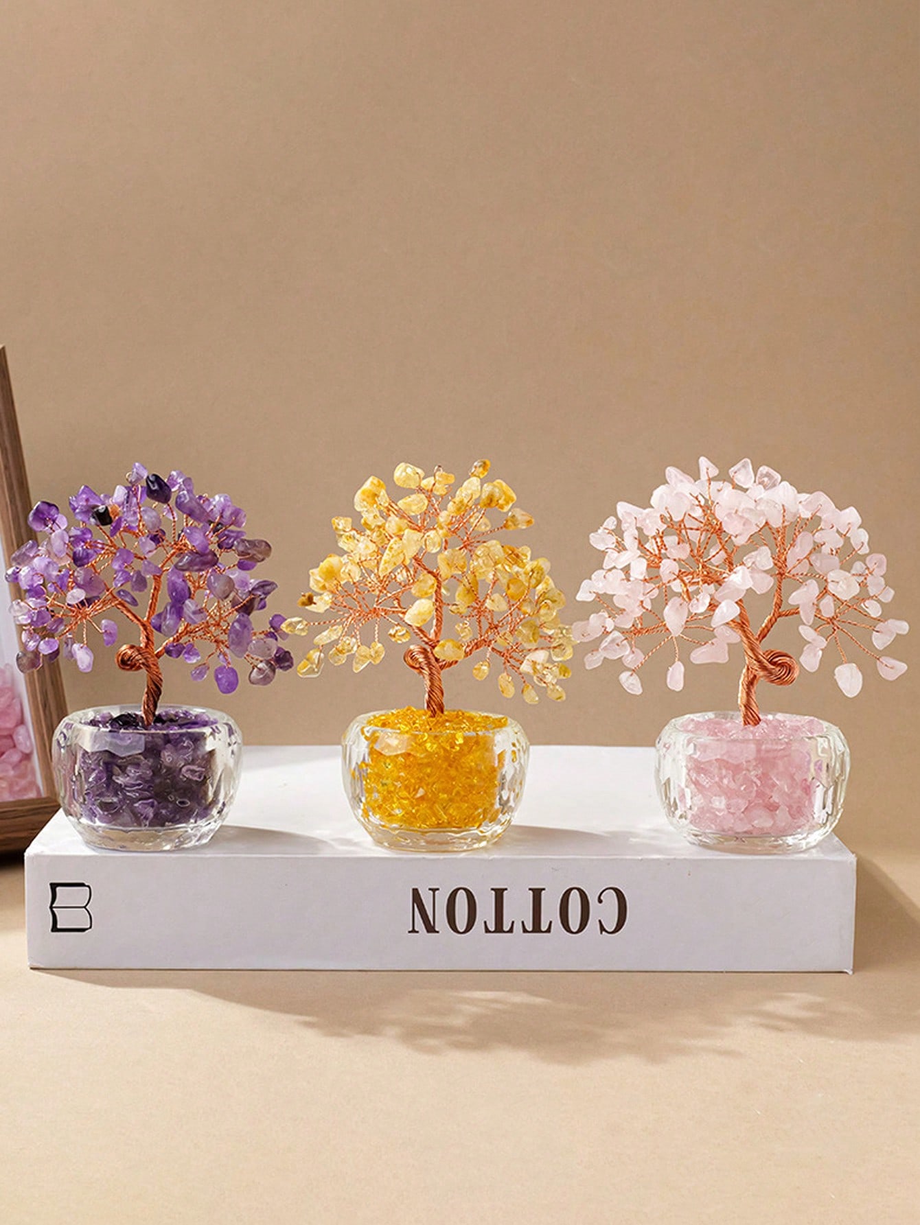 شجرة كريستال الصغيرة الصفراء، ستضيف لمسة من الأناق...