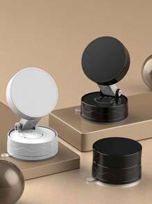 Soporte magnético para teléfono celular de doble cara, plegable 360 grados, portátil, con ventosa con funciones completas, diseño redondo, funcionamiento con una sola mano, adecuado como regalo de vacaciones