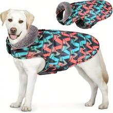 Metglad 中大型犬冬季外套，带羊毛衬里的保暖背心 - 宠物服装，寒冷天气狗狗雪地夹克，防风冬季大衣