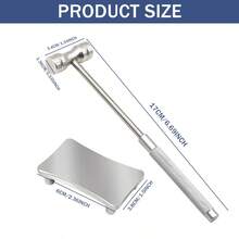 DIY Jewelry Making Tool Kit - Round Hammer And Anvil, Suitable For Precision Work, Crafting, Small Parts, Maintenance - Silver - View 2