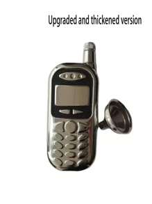 1 pezzo Flacone portatile creativo a forma di telefono in acciaio inossidabile da 3 once, di design a doppio utilizzo come dispenser di bevande e dispositivo mobile, regalo unico per feste e attività all'aperto