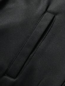 Men's Zipper Sports Jacket Casual Outerwear, Suitable For Spring & Autumn - Black - View 3