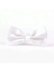 1pc Men's Polyester Solid Dual-Layer Bow Tie