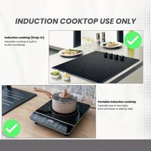 1/4/5pcs Induction Pad, 22cm/24cm/35x25cm, Silicone Heat Resistant Mat Up To 240°C, Oil Resistant Stove Top Cover, Universal Cooktop Protector
