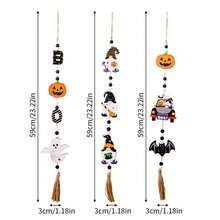 2pcs Halloween Listing Home Party Ghost Festival Decoration Bead String Witch Pumpkin Bat Hanging Accessories