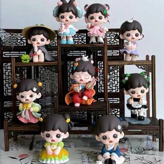 Zoraa 玲珑福系列、惊喜盒、卡片、手办盲盒、PVC材质礼品摆件、节日礼物、情人节礼物、生日礼物、高级礼盒、手办摆件、汽车摆件、办公室摆件、收藏系列、模型手办、SSR限定盲盒、BJD、减压