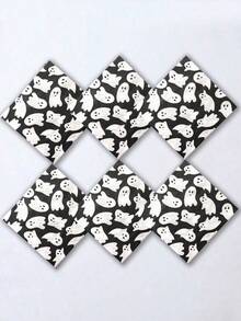 [Set da 16 pezzi/20 pezzi] Tovaglioli con motivi di Ognissanti, 2 veli in carta morbida, dimensioni aperte 33cm*33cm, adatti per feste del tè, feste di compleanno, decorazioni per feste, forniture per feste, decorazioni per vacanze, forniture per vacanze