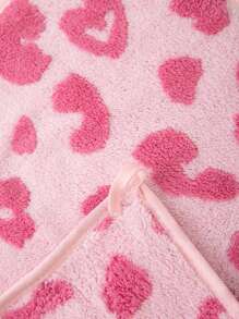Joivida 1pc Pink Towel With Jacquard Letter & Heart Pattern, Polyester Rectangular 70*140cm Or Kitchen/Face/Hand Towel 34*75cm Or 34*34cm Small Towel, Suitable For Men, Women, Couples, Family, All Seasons, Quick Drying, Absorbent, Soft, For Bathroom, Hotel, Gym, Holiday Gifts, Parties, Beach, Outdoor, Travel