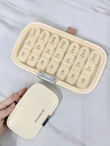 1pc Home Pill Organizer, Weekly 7-Day Portable Pill Box, Large Capacity Medicine Storage Box, Suitable For Storing Daily Vitamins, Fish Oil, Calcium Tablets And Other Supplements; Multi-Sealing, Dust-Proof And Anti-Bacterial, For Fitness, Medication And Health Supplements Sorting And Storage