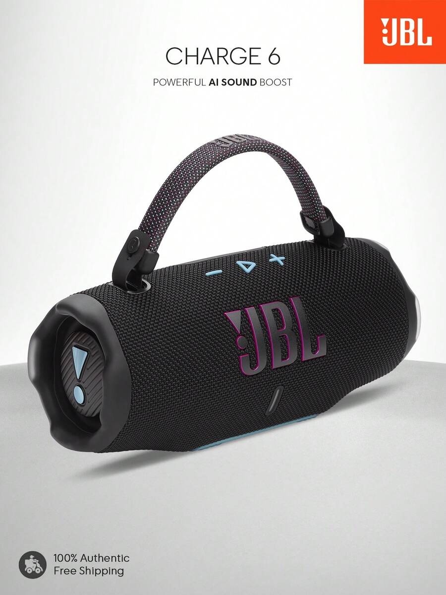 JBL Charge 6 New Model Portable Waterproof Drop-Proof Bluetooth Speaker, Bold Pro Sound With AI Sound Boost, 28Hrs Of Playtime, Built-In Powerbank Comes With A Sturdy Removable Carrying Strap - Black Teal - View 1