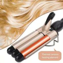 3-Barrel Curling Iron, Ceramic Curling Wand For Smooth Big Waves Hair Styling, High-Quality Curler