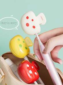 Nuevo soporte para cepillo de dientes con forma de hongo, estuche de viaje para cepillo de dientes, protector a prueba de polvo para la cabeza del cepillo de dientes, tapa protectora con clip, caja de almacenamiento para el hogar y exteriores, temporada de regreso a clases