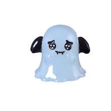 6 Stücke Halloween Eule & Geist leuchtende Miniatur Ornamente, Auto Innenraum Dekoration Tisch Figuren