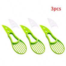 1pc Avocado Diced Corer, Kiwi Splitter, Avocado Dice Corer, 3-In-1 Avocado Slicing Tool,Vegetable Fruit Tools,Kitchen Items,Cutter,Food,Salad,Decor,Storage,Party,Birthday. - Green - View 9