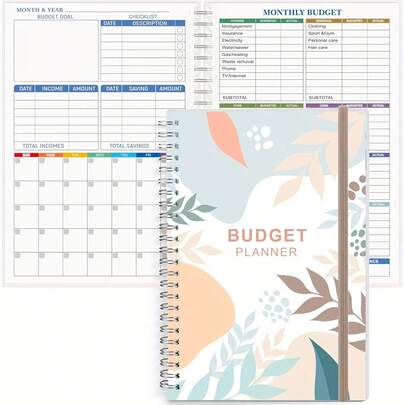 Planificateur de budget - Organisateur financier mensuel avec cahier de suivi des dépenses, gérez efficacement votre argent, planificateur/grand livre financier non daté, à commencer à tout moment, A5, branche d'arbre